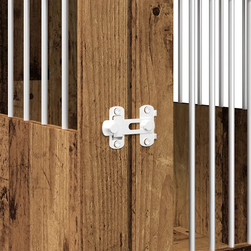 Gabbia Cani da Arredamento Legno Antico Legno Multistrato 857642
