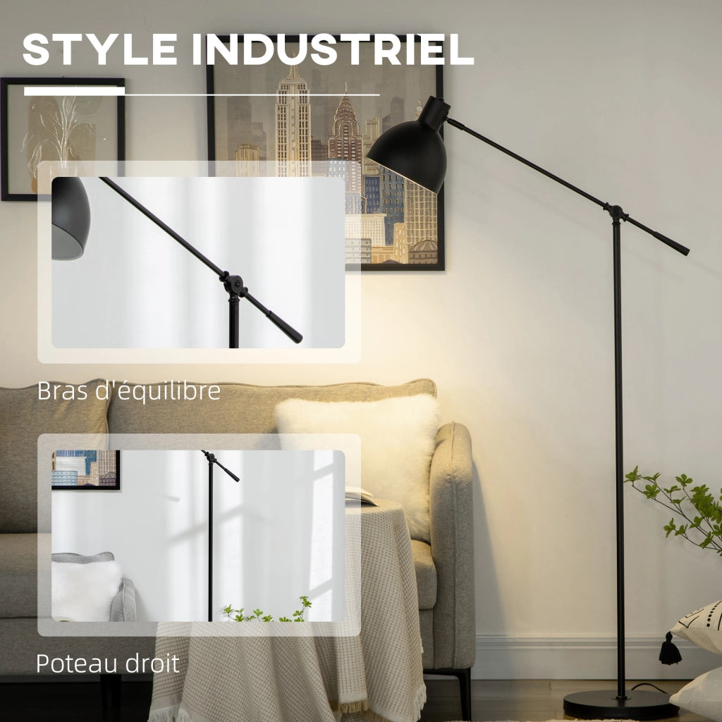 Lampada da terra regolabile ¨C Minimal ¨C nero