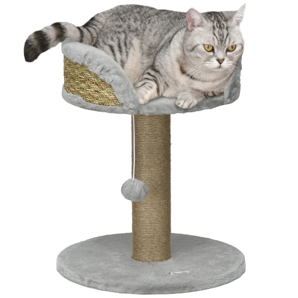 Letto per gatti con albero tiragraffi e cuscino ¨C Minimal ¨C grigio 40x40x49 cm