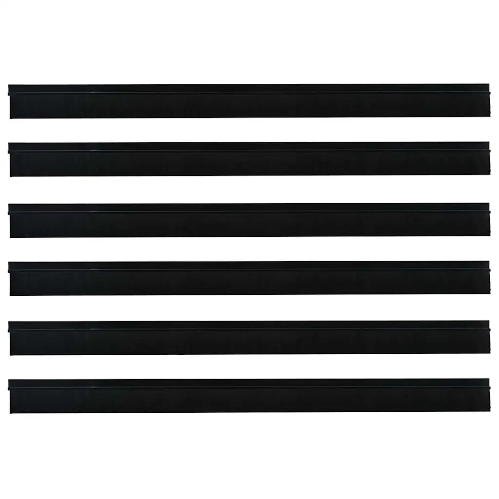 Spazzole per porte autoadesive 6 pcs Nero 100 cm 42019563