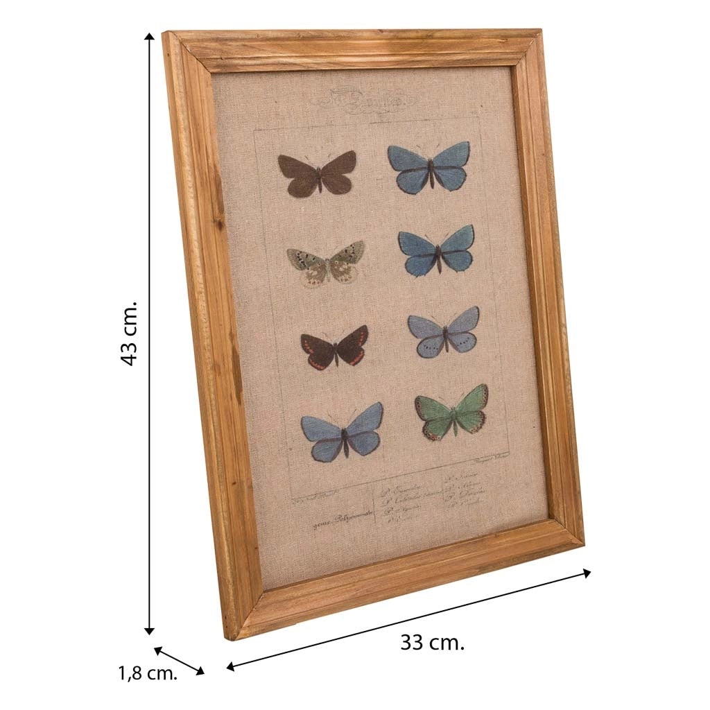 Cornice in legno e tessuto stampato
