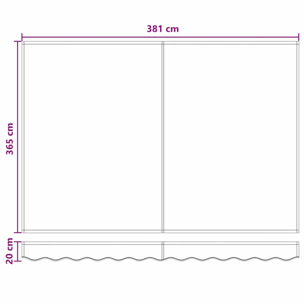 Tenda retrattile Tortora 400 × 350 cm Poliestere e Alluminio 3426131