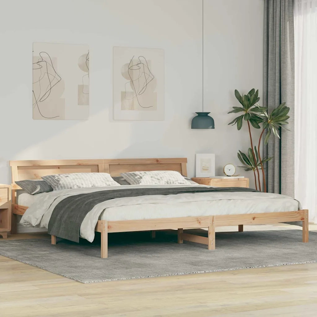 Letto matrimoniale | Letto per adulti | Struttura del letto Marrone 180 x 200 cm Pino massello