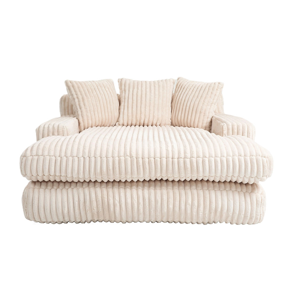 Cloud couch - Xylo - Velluto coste 3 cuscini beige