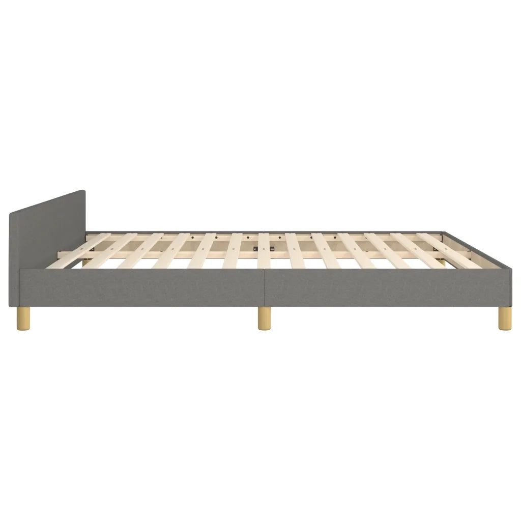 Letto matrimoniale | Letto per adulti | Giroletto senza Materasso Grigio Scuro 180x200 cm Tessuto