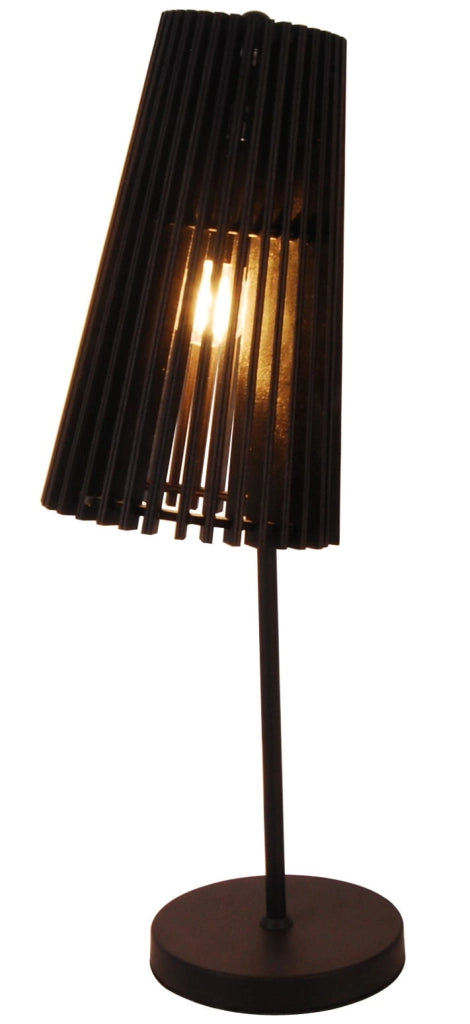 Lampada da tavolo Candellux OSAKA nera legno 1xE27