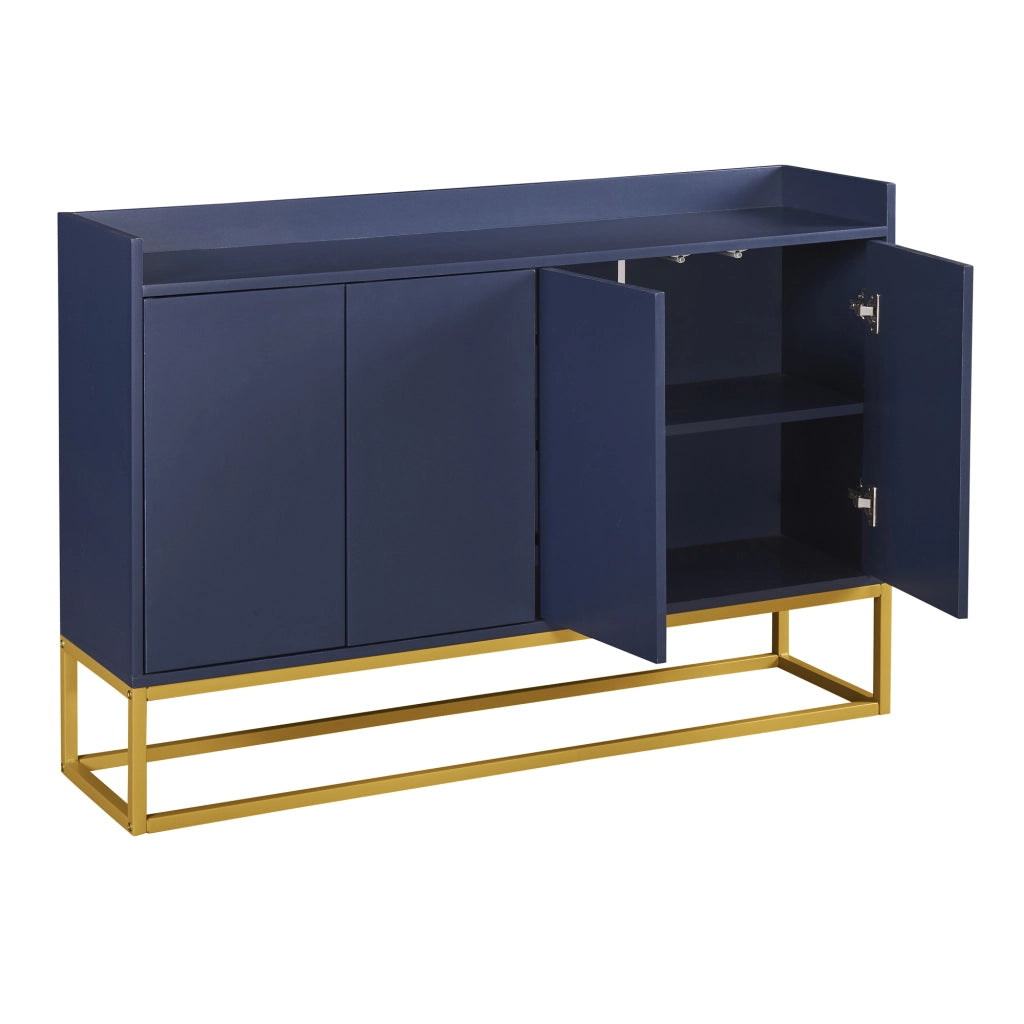 Credenza Moderna 4 Ante senza Maniglie ¨C MINIMAL ¨C Blu Navy