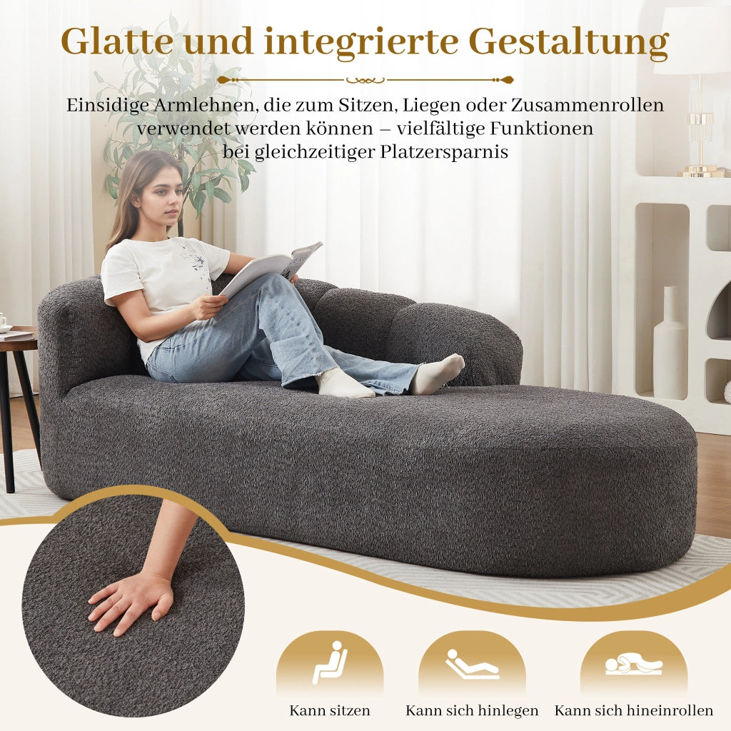 POLTRONA Relax in Chenille Antracite senza braccioli