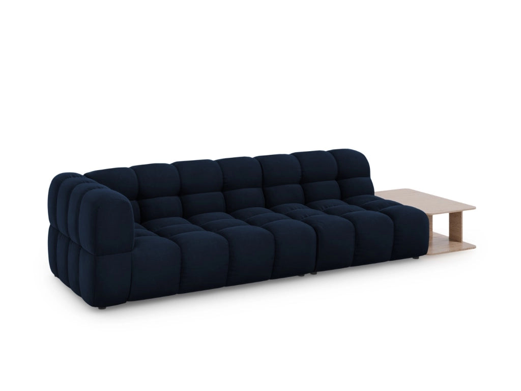 Cosmopolitan Design - Divano modulare destro "Sky" 4 posti in velluto blu reale 