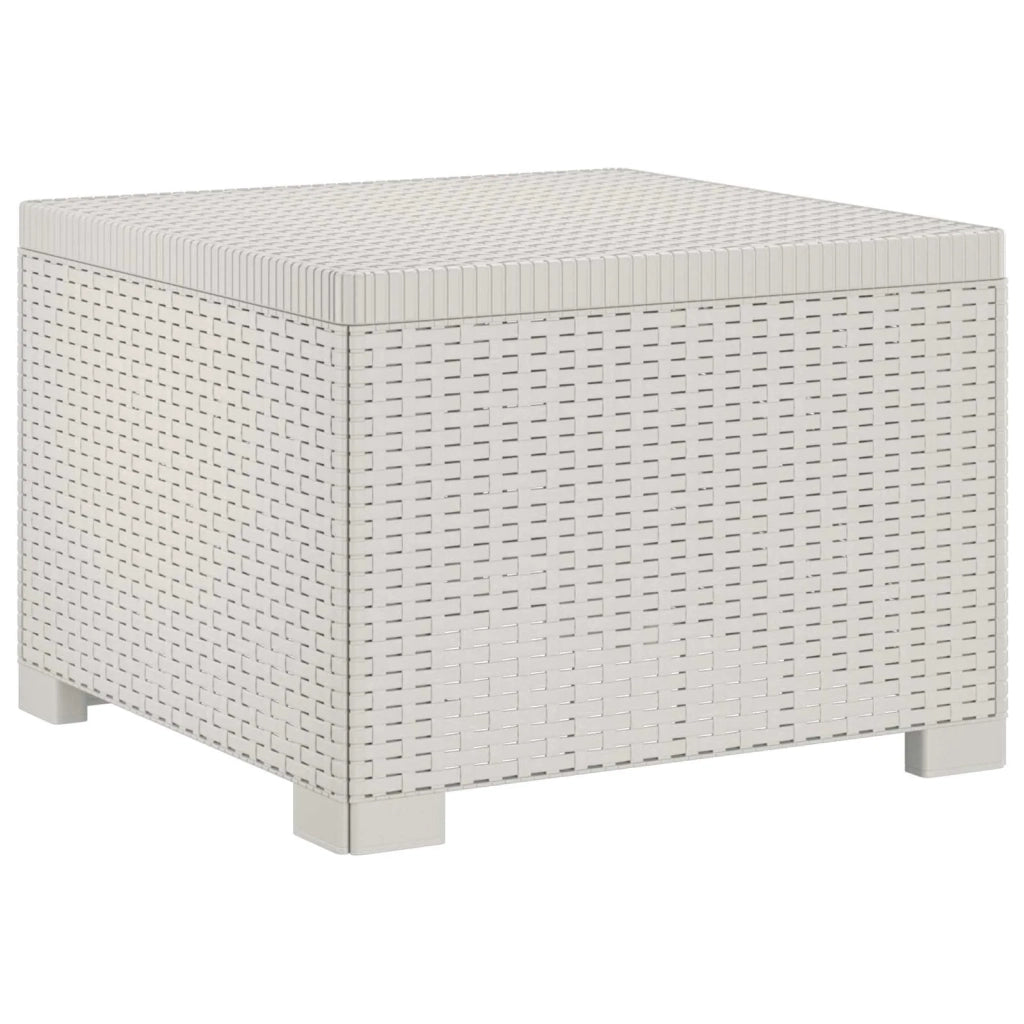 Divano da Giardino 5 Posti Stile Rattan PP Bianco 3443888