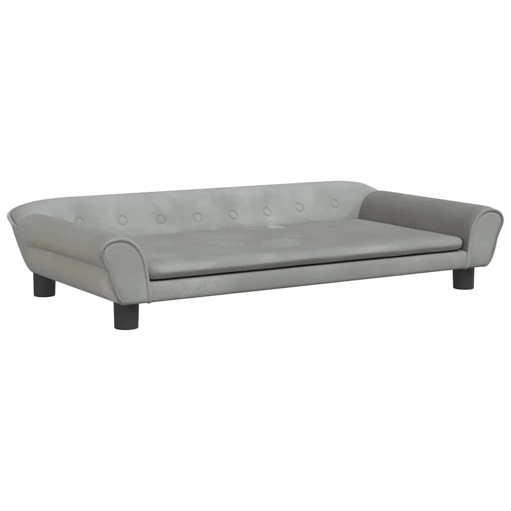 Divano per Bambini-Sofa-Divanetto Grigio Chiaro 100x50x26 cm in Velluto