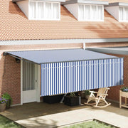 Tenda Retrattile Blu e Bianco 400 × 300 cm 3330854