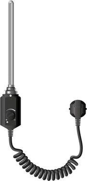 Elemento di riscaldamento 900W nero con termostato per radiatore bagno
