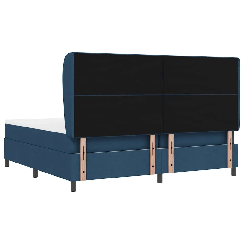 Letto a molle con materasso Blu 200 x 200 cm Tessuto 3340591