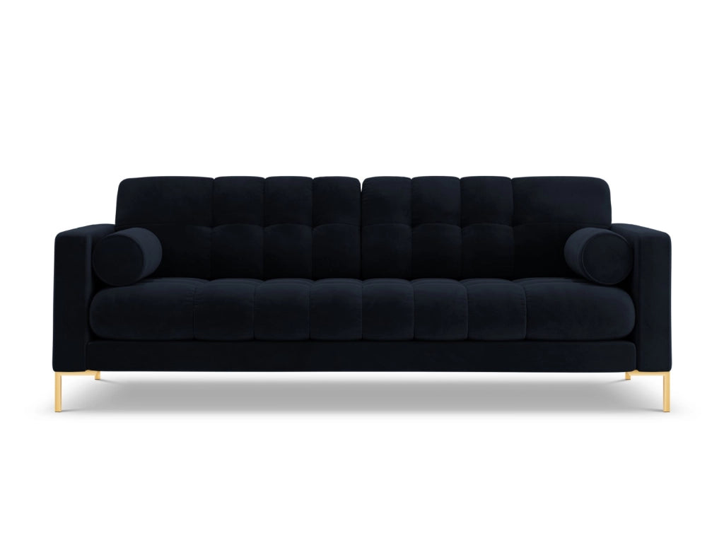 Cosmopolitan Design - Divano "Bali" 3 posti in velluto blu scuro 