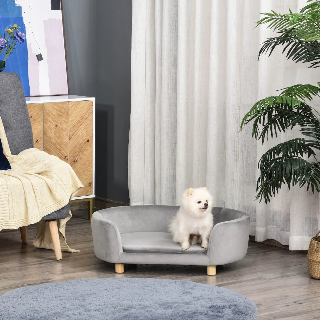 Letto per cani imbottito ¨C Minimal ¨C 86x55x33 cm grigio chiaro