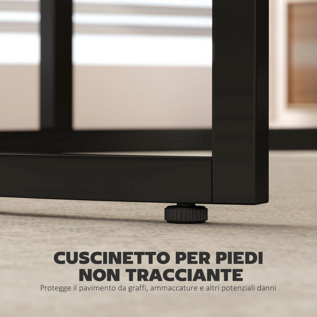 Tavolino da salotto rotondo ¨C zephmum ¨C effetto marmo grigio, legno e metallo