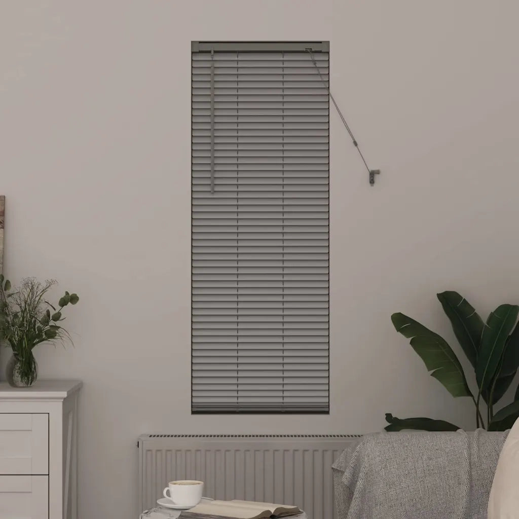 Tendaggi a Veneziana | Tenda a lamelle Argento 130 x 45 cm Alluminio