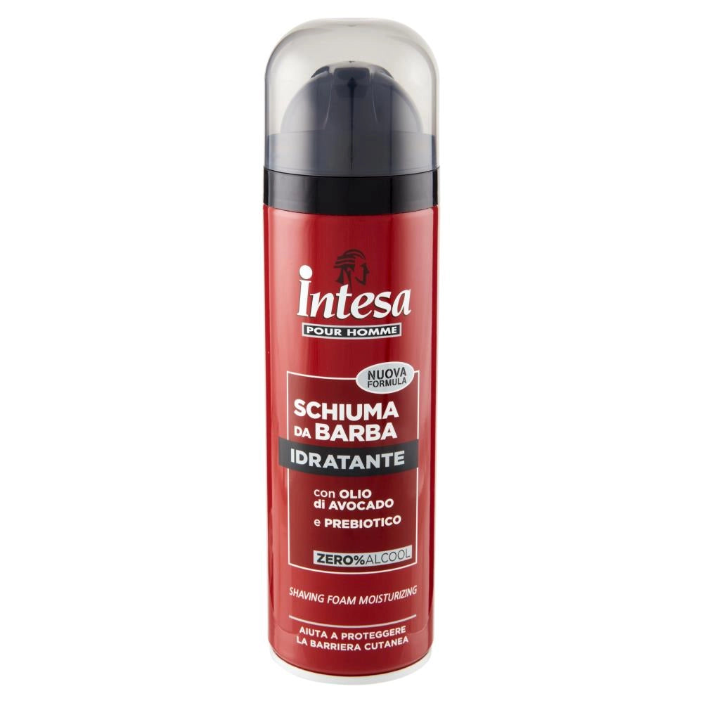 INTESA SCHIUMA DA BARBA IDRATANTE 300ML CON OLIO DI AVOCADO E PREBIOTICO