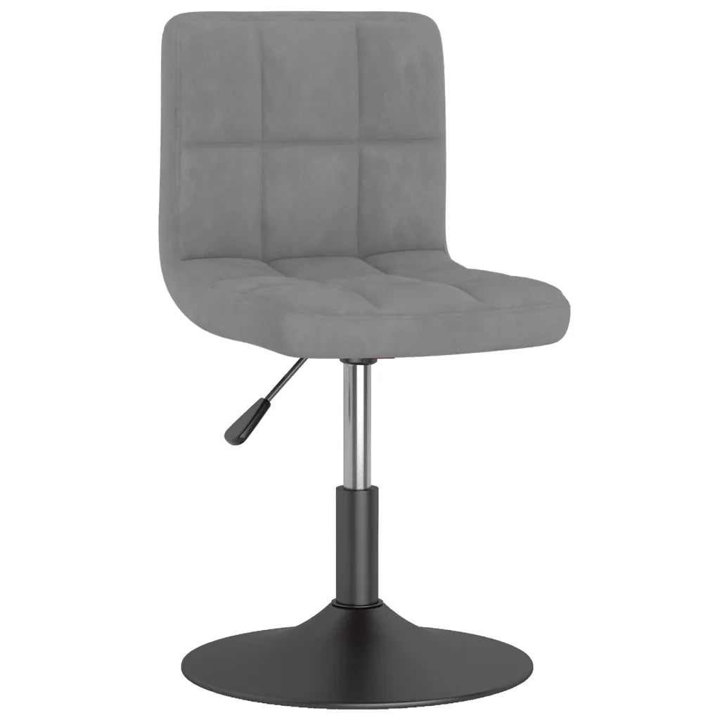Sgabello da Bar Girevole Grigio Chiaro in Velluto 334252