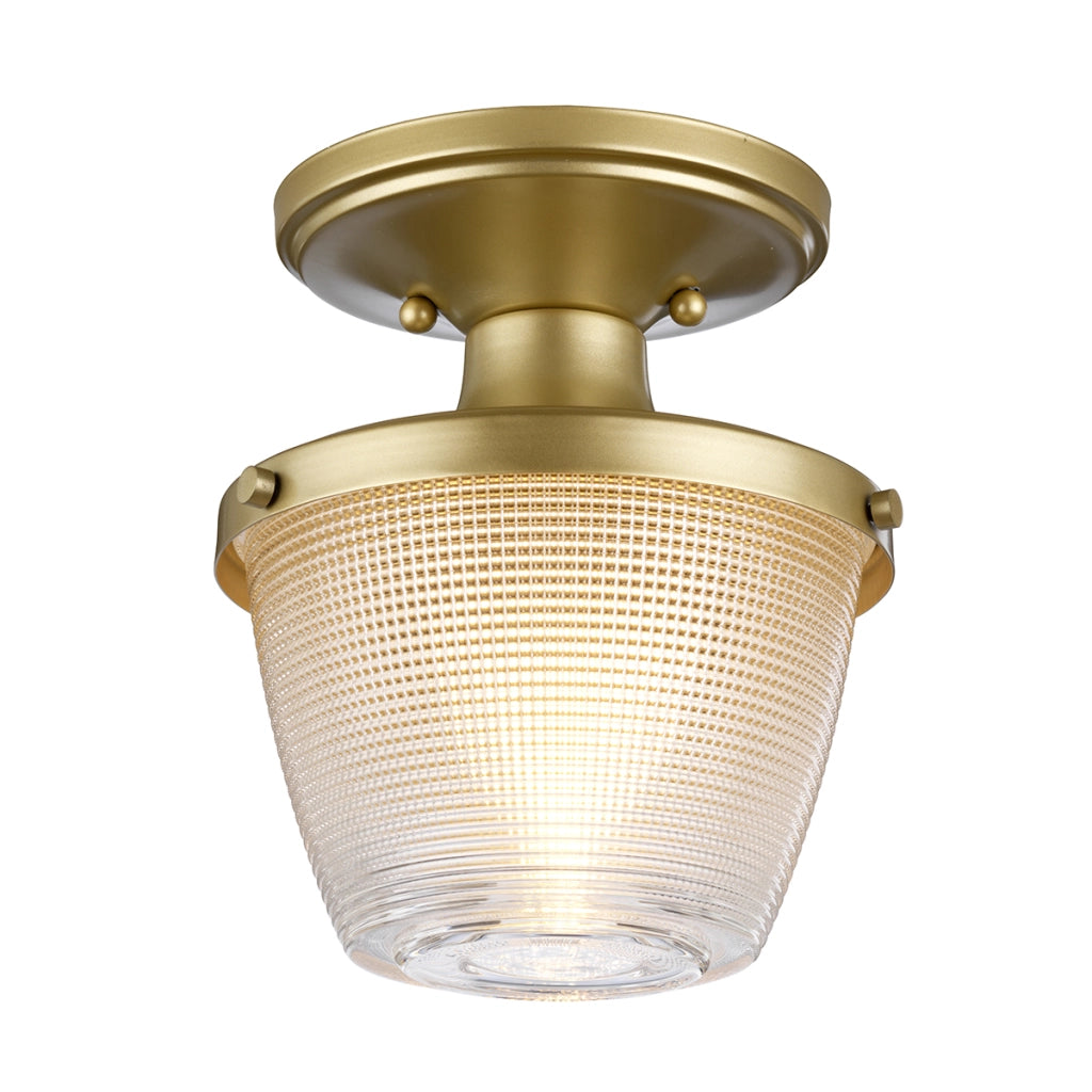 Plafoniera bagno Dublin ottone 18,2cm E27 IP44 Quoizel