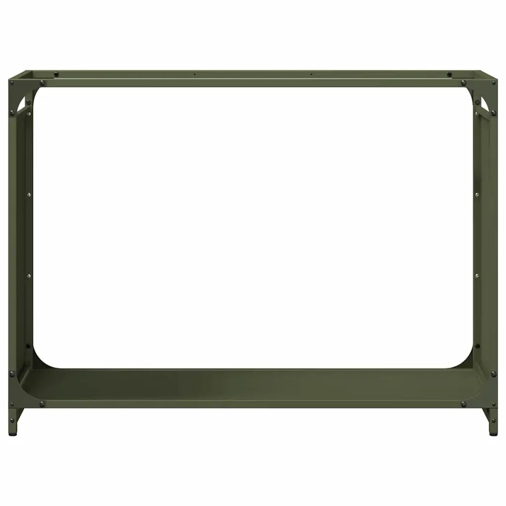 Rastrelliera per Legna da Ardere Verde Oliva 90x28x65 cm 864206