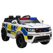 Auto Bambini Polizia Elettrica ¨C Minimal ¨C Bianco 110x68x52cm