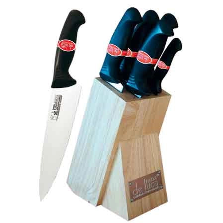 SET COLTELLI CON CEPPO 5 pezzi - DE LUCA COLTELLERIE