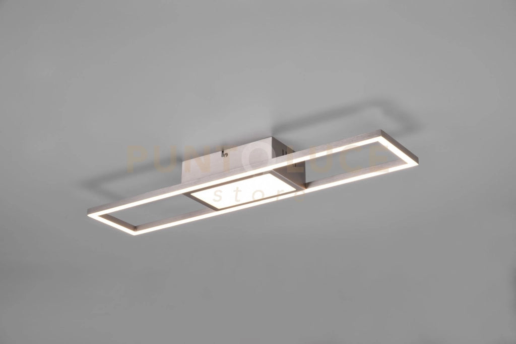 RIGIDO PLAFONIERA LED 22W 2800lm, 2700 - 6000K RETTANGOLARE ACCIAIO CON TELECOMANDO MULTIFUNZIONE L. 60CM DIMMERABILE