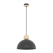 Lampada a sospensione KAKI 1xE27 nera beige Emibig