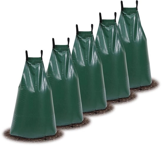 Sacchetto di irrigazione per giardino 75 l con fermi antifurto, adatto per concimi liquidi, irrigazione regolare 6-10 ore, 500D PVC