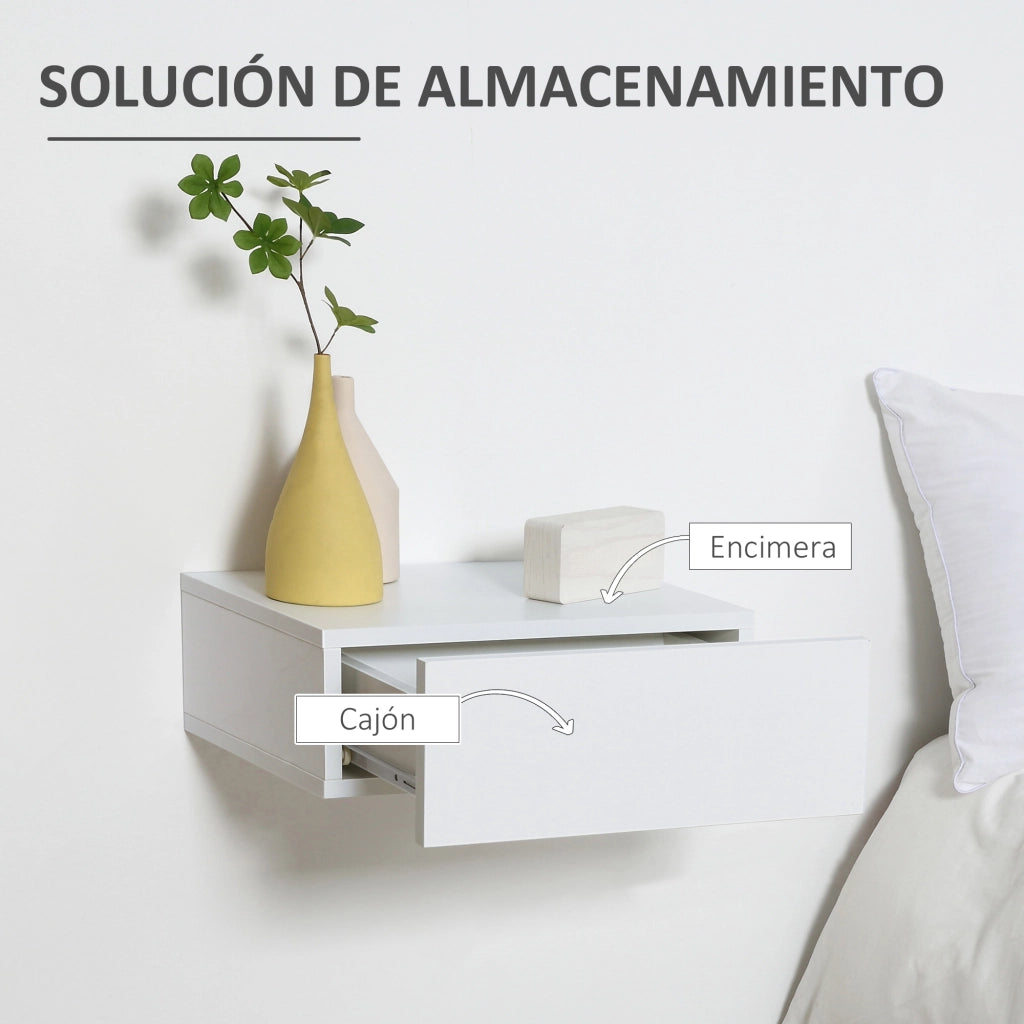 Comodini a Parete ¨C zephmum ¨C Bianco 40x30x15 cm