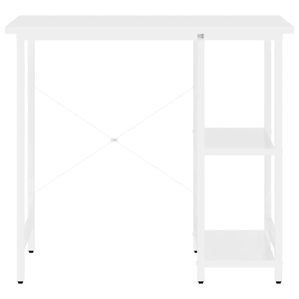 Scrivania | Tavolo da Ufficio per Computer Bianca 80x40x72 cm in MDF e Metallo