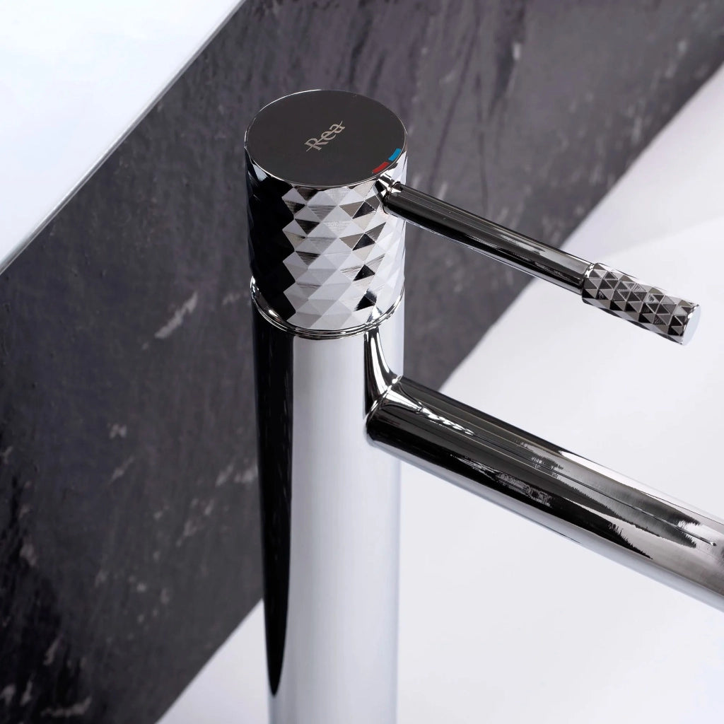 Rubinetto Da Lavabo Rea Lungo Diamond Chrome High
