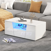 Tavolino irregolare - Xylo - 100x50cm LED 2 armadi bianco