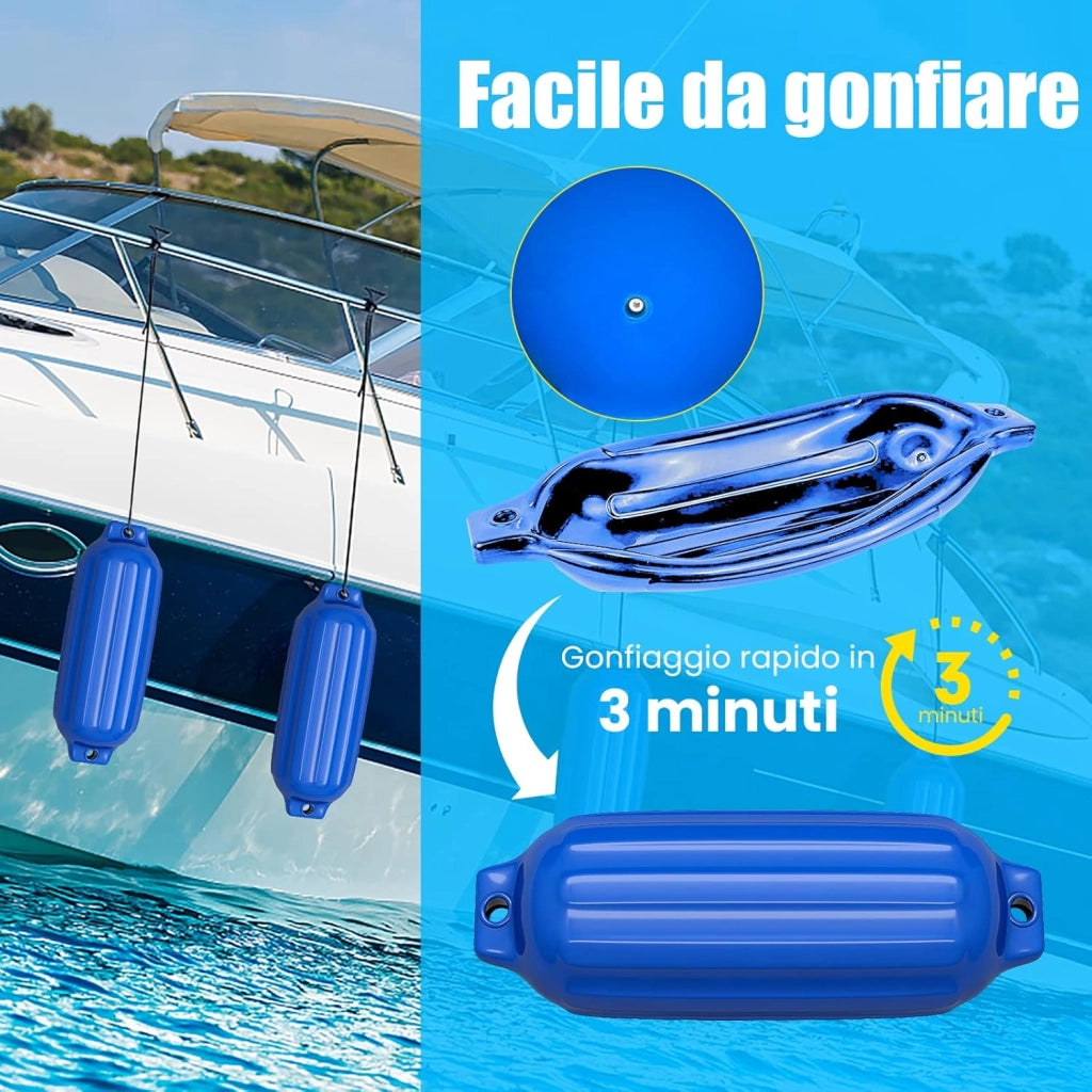 4 x Parabordi per Barca, Parabordi per Imbarcazioni, Gommonni, Boat Fender