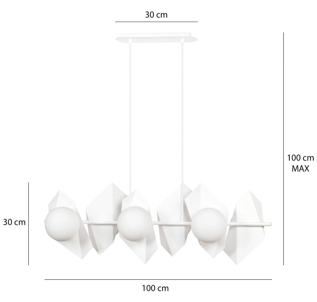 Lampadario Emibig Drifton 6 bianco 6xE14 dimmerabile