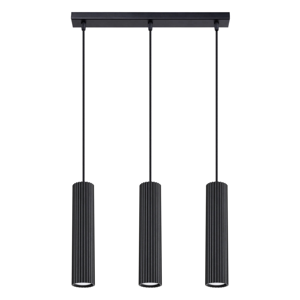 Lampada a sospensione KARBON 3L nero
