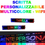 Trade Shop - Insegna Luminosa A Led Scritta Personalizzata Scorrevole Tabella 100 X 20 Cm -
