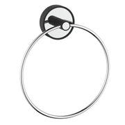 Porta salviette nero e cromato ad anello – Serie Future