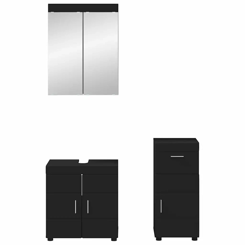 Set di mobili per il bagno TULUM Nero Legno multistrato