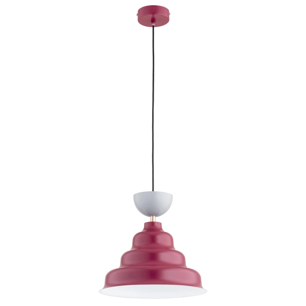Lampada a sospensione Balwanek rosso/grigio oro E27 Alfa