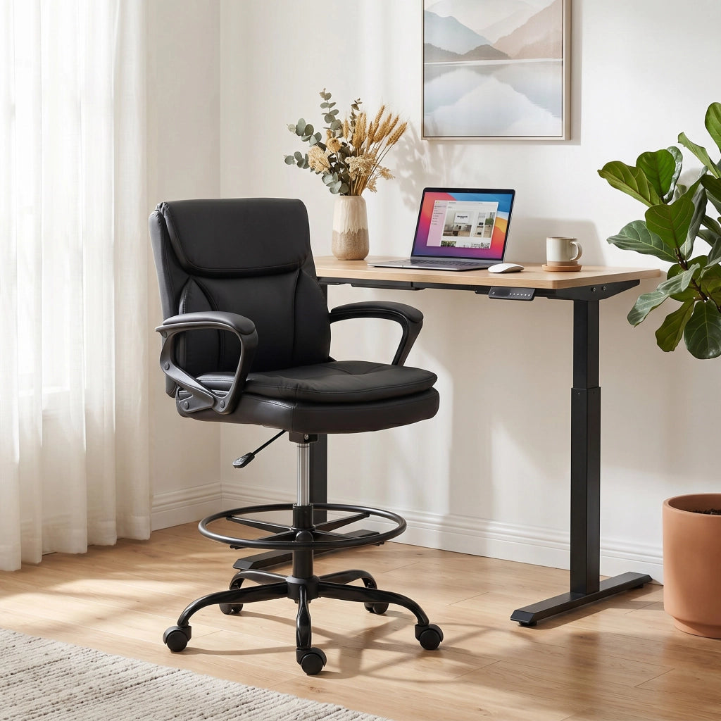 Sedia da ufficio ergonomica regolabile ¨C Minimal ¨C nero 61x61x108 cm