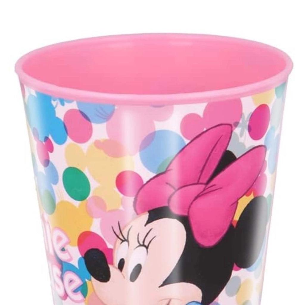 Bicchiere 430ml Riutilizzabile in Plastica senza BPA Blu / Rosa Minnie Mouse