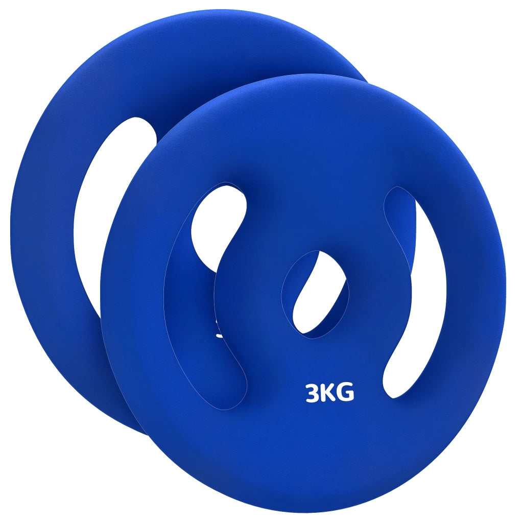 Dischi per bilanciere 2x3 kg ¨C Minimal ¨C blu, metallo, ? 2,5 cm