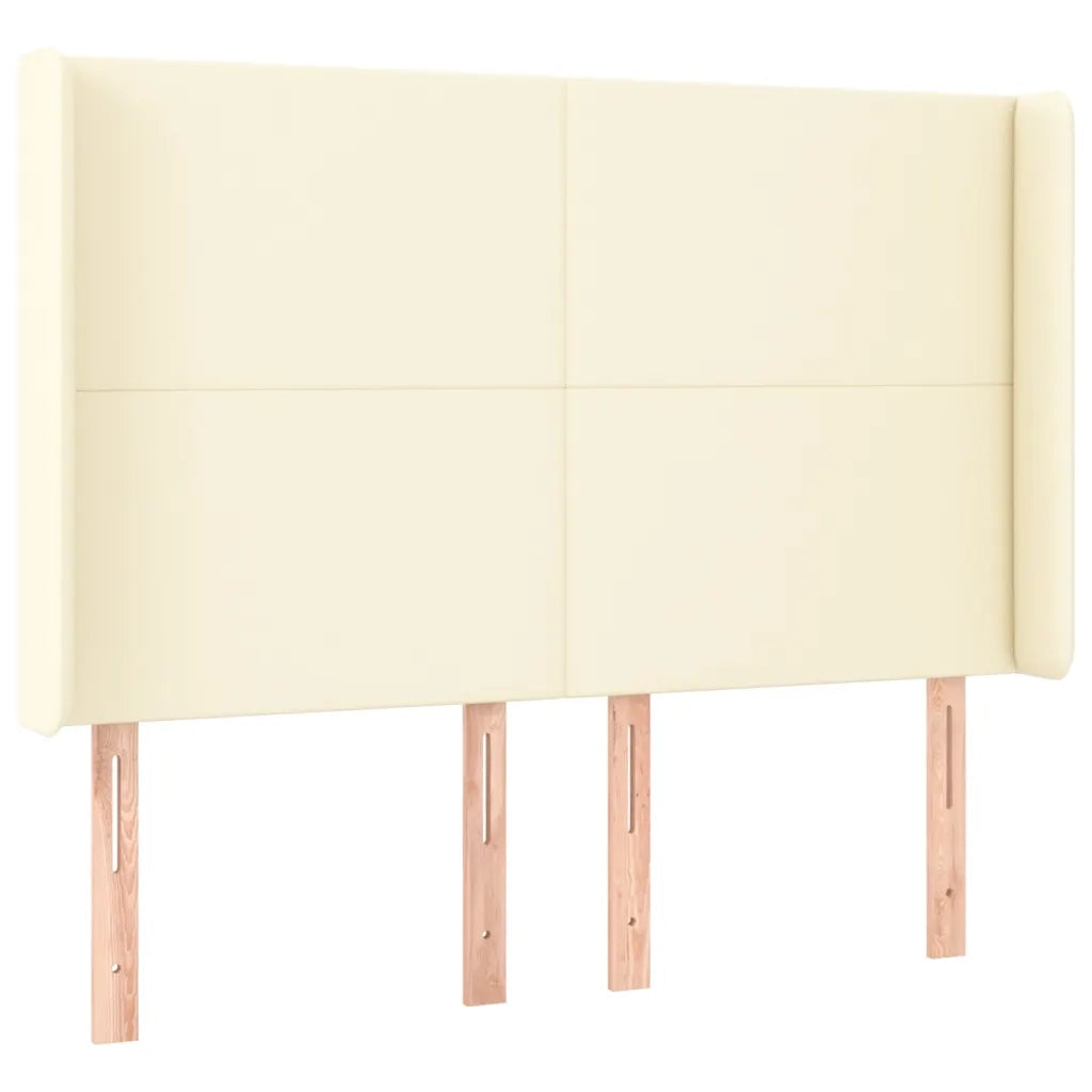 Giroletto a Molle con Materasso e LED Crema 140x190 cm 3139261