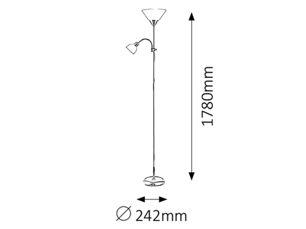Lampada da terra doppia Action 4060 Rabalux E27/E14 oro