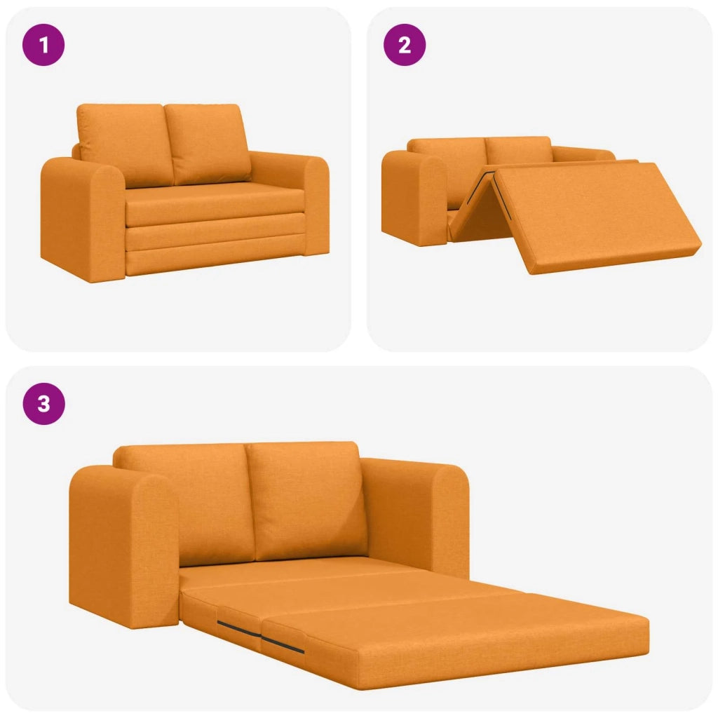 Divano letto | Sof¨¤ letto | Letto singolo 60cm Giallo Scuro Tessuto