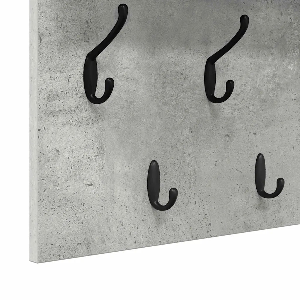 Appendiabiti a muro A parete Grigio cemento 60 x 40 x 12 cm 874430