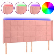 Testiera | Testata a LED rosa 183x16x118/128 cm in Velluto